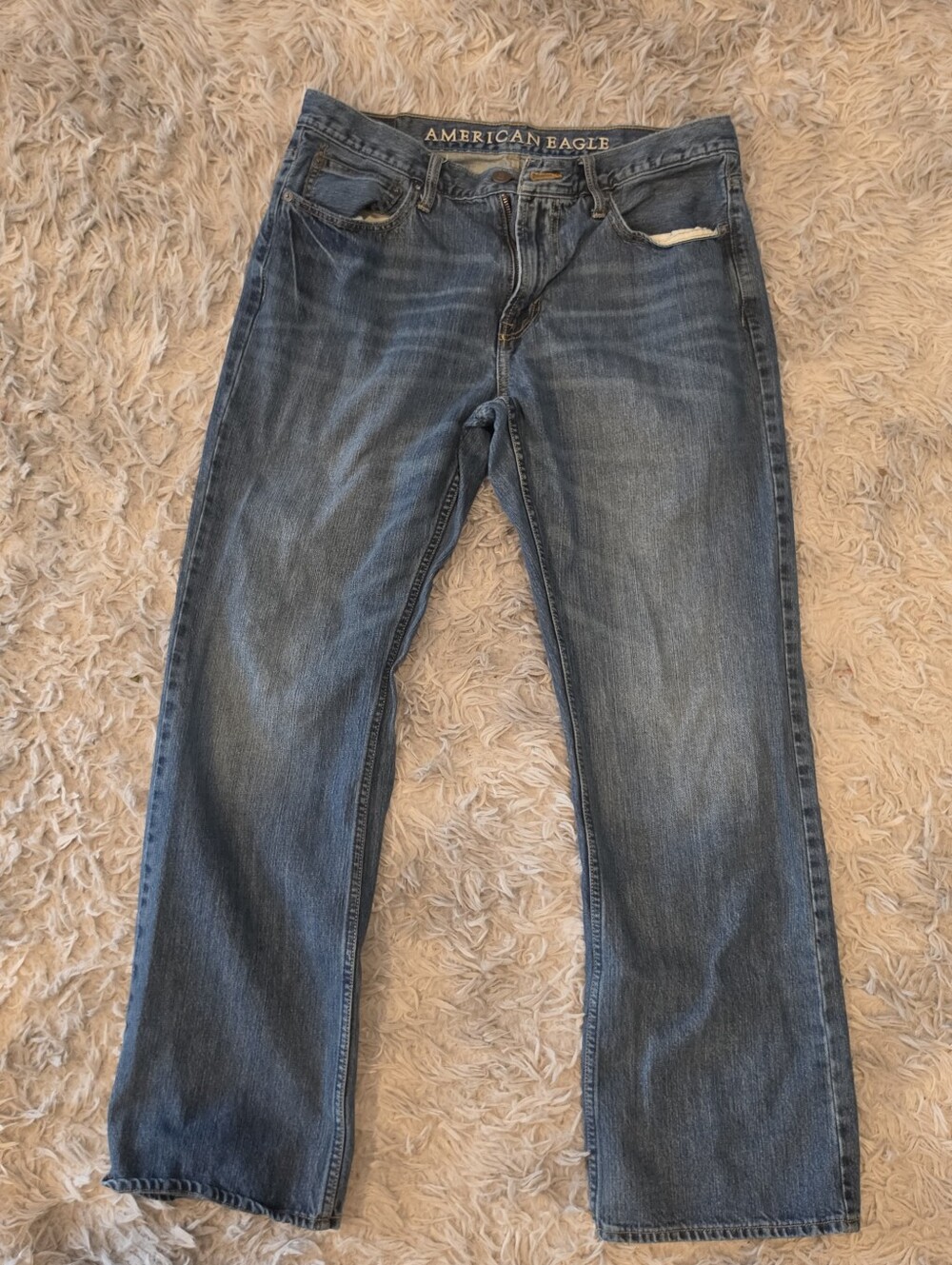 American Eagle Outfitters Men's Medium Blue Bootcut Jeans